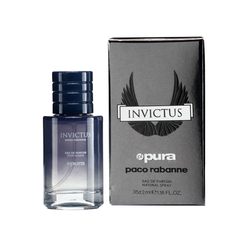 invictus-2 ادوپرفیوم مینیاتوری مردانه پورا رایحه Invictus Paco Rabanne حجم 35 میلی لیتر - تصویر 1